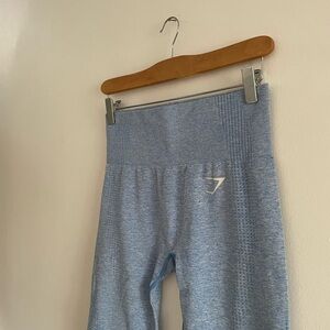 Gymshark Vital Seamless Blue Athleisure Athletic Clean Girl Workout Leggings